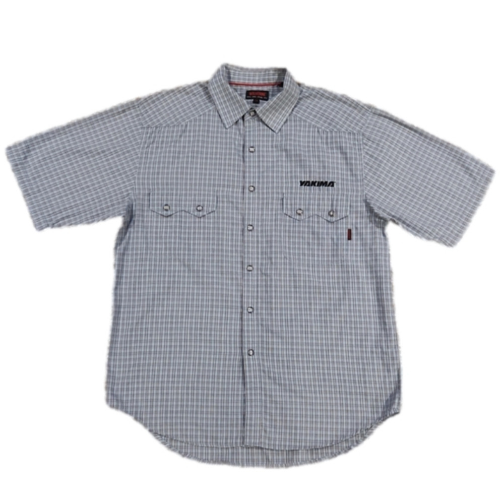 Wolverine Blue & Red Plaid Yakima Button-Up Shirt